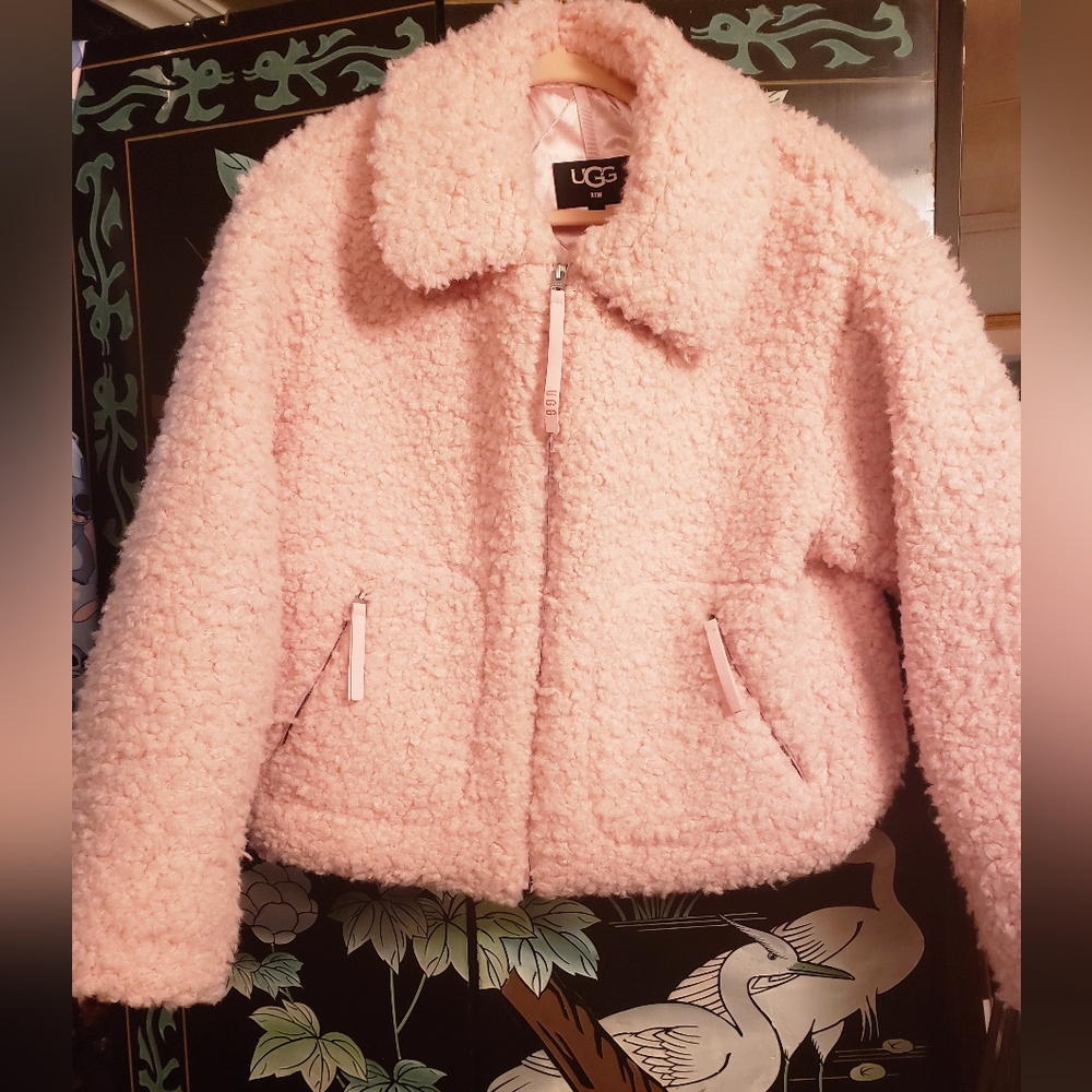 UGG Blush Pink Sherpa Jacket L